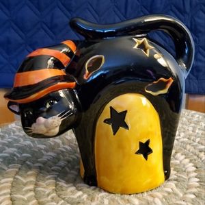 Black Cat Votive Candle Holder by Susan Winget